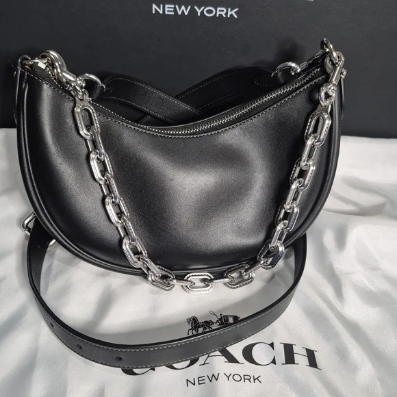 Black Leather Women's Bag - Picture 7 of 11